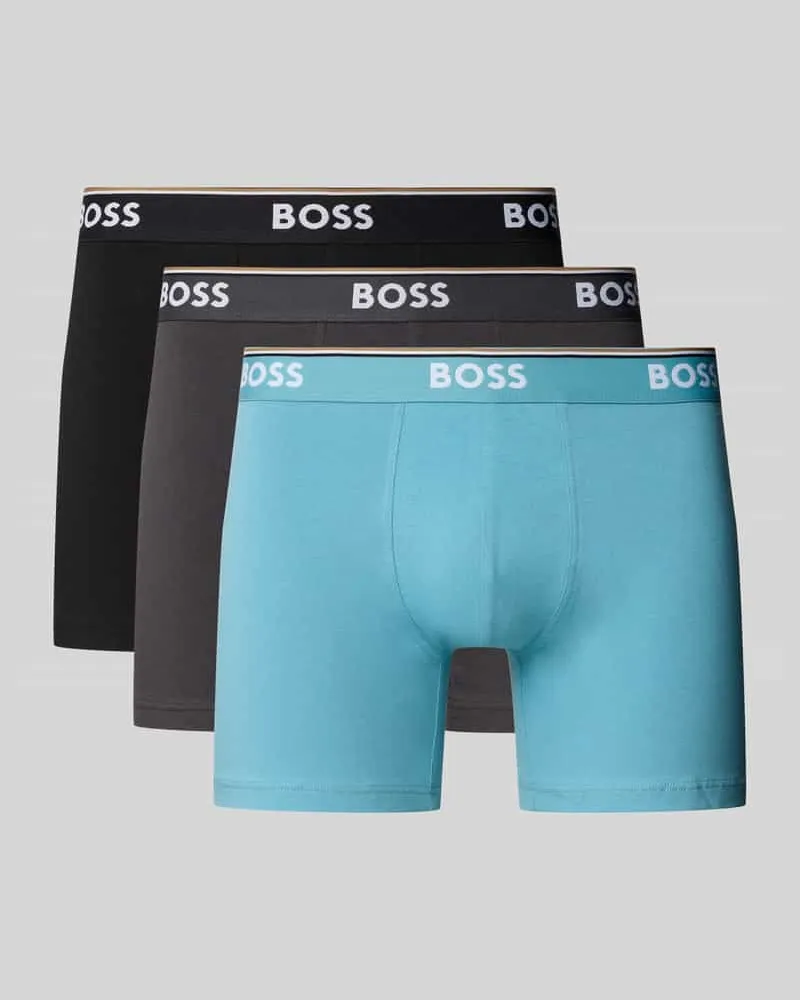HUGO BOSS Regular Fit Trunks aus Baumwoll-Mix im 3er-Pack 