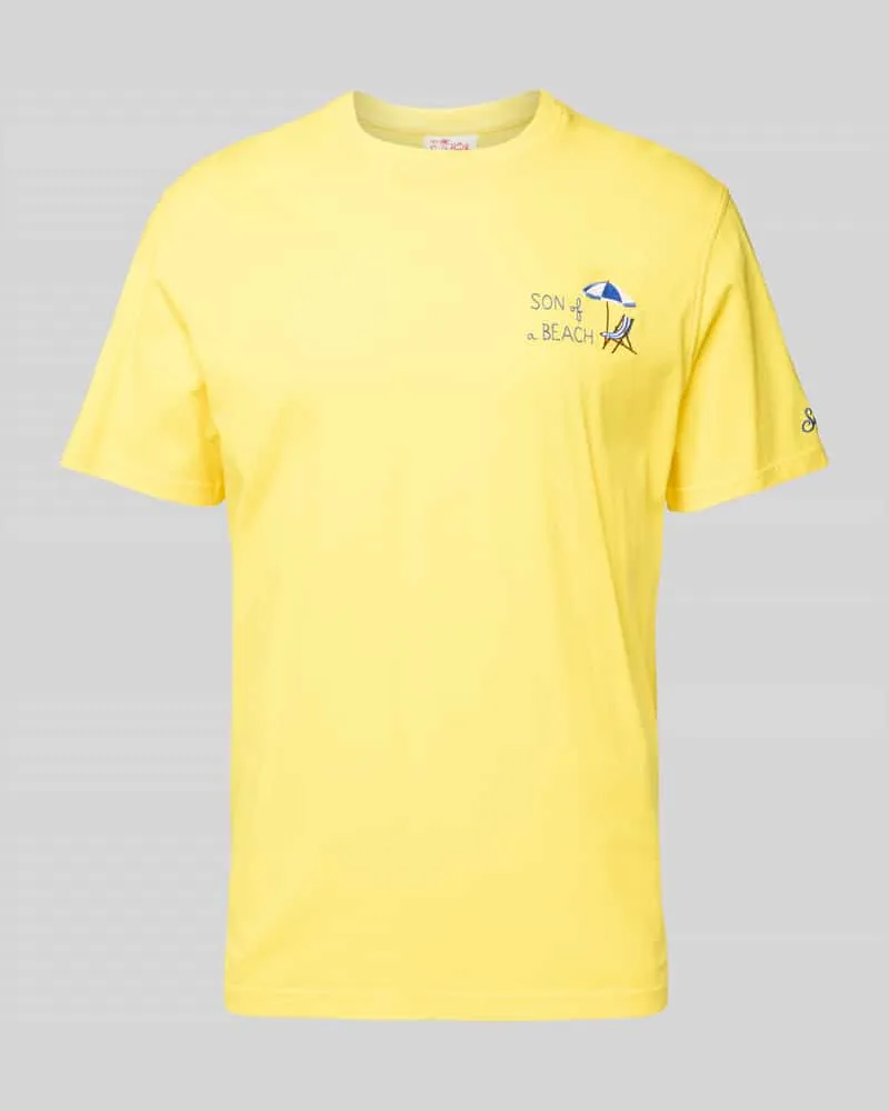 MC2 Saint Barth T-Shirt mit Statement- und Motiv-Stitching Modell 'PORTOFINO 