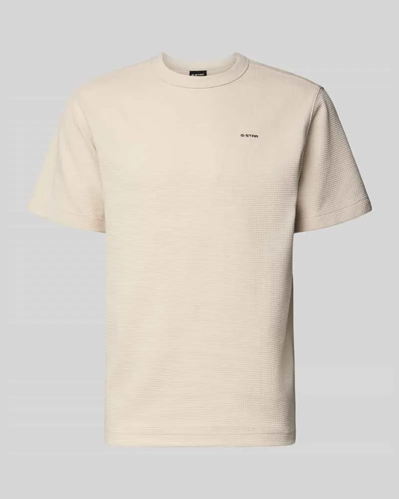 G-STAR RAW Regular Fit T-Shirt mit Strukturmuster Offwhite