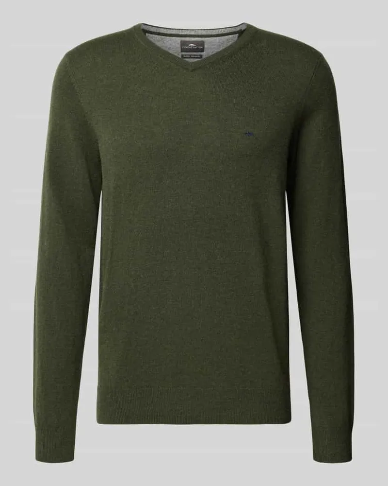 Fynch-Hatton Strickpullover aus Woll-Kaschmir-Mix Khaki