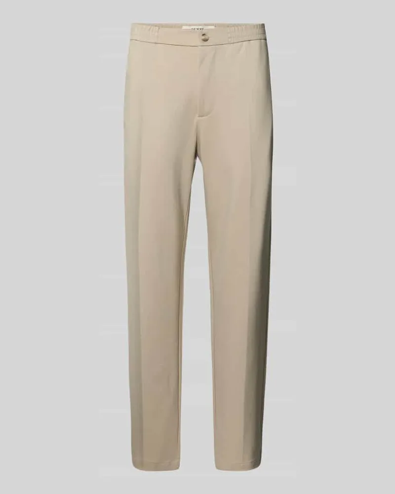 Guess Slim Fit Hose aus Viskose-Mix Modell 'ALTON Sand