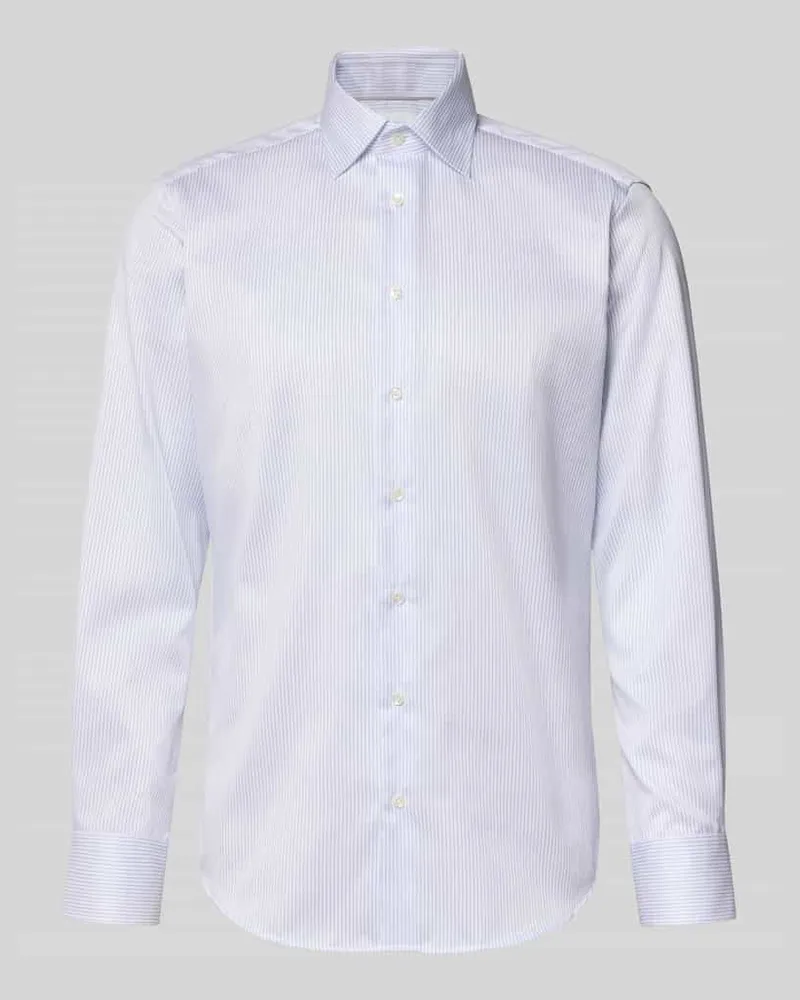 Christian Berg Regular Fit Business-Hemd in hochwertiger Two Ply Qualität Bleu