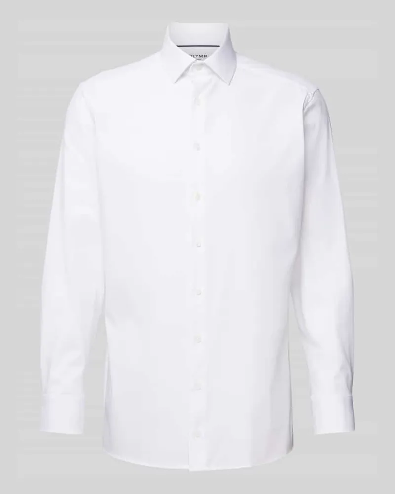 Olymp Regular Fit Business-Hemd mit Kentkragen Weiss