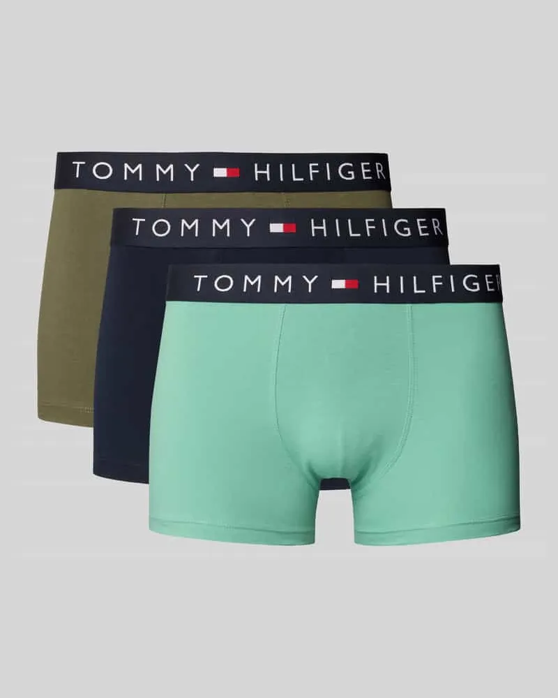 Tommy Hilfiger Trunks aus Baumwoll-Mix im 3er-Pack Khaki
