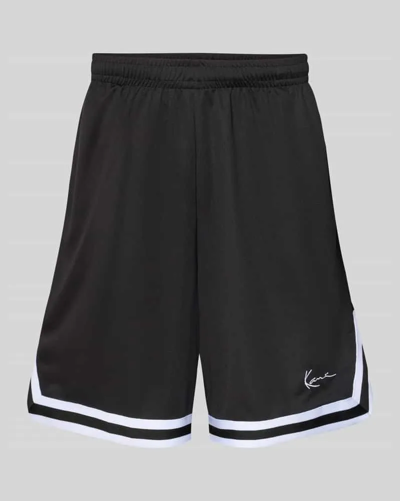 Karl Kani Relaxed Fit Shorts mit Logo-Stitching Black