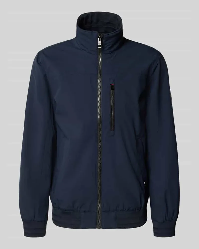 Tom Tailor Comfort Fit Blouson mit geripptem Rumpfabschluss Marine