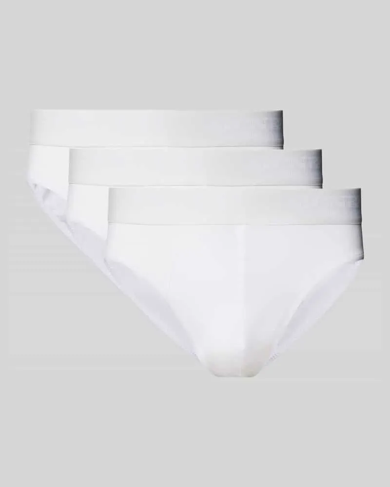 McNeal Slip mit Label-Bund im 3er-Pack Weiss