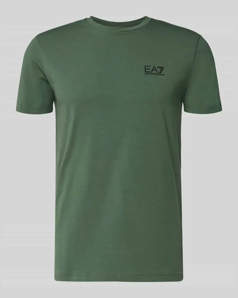 EA7 T-Shirt mit Label-Print Gruen