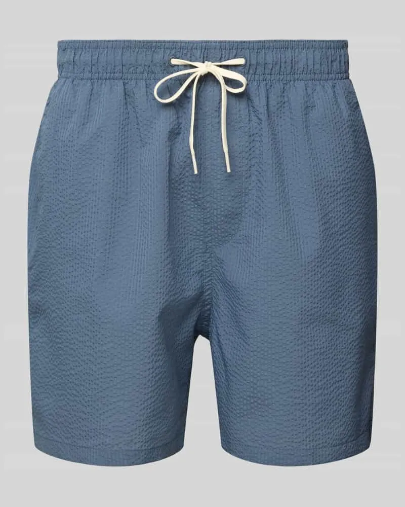 Selected Homme Relaxed Fit Badeshorts mit Strukturmuster Modell 'COOPER 