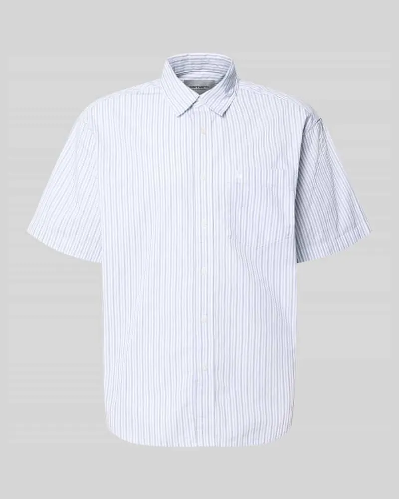 Carhartt WIP Regular Fit Freizeithemd mit Kentkragen Modell 'Keene Weiss