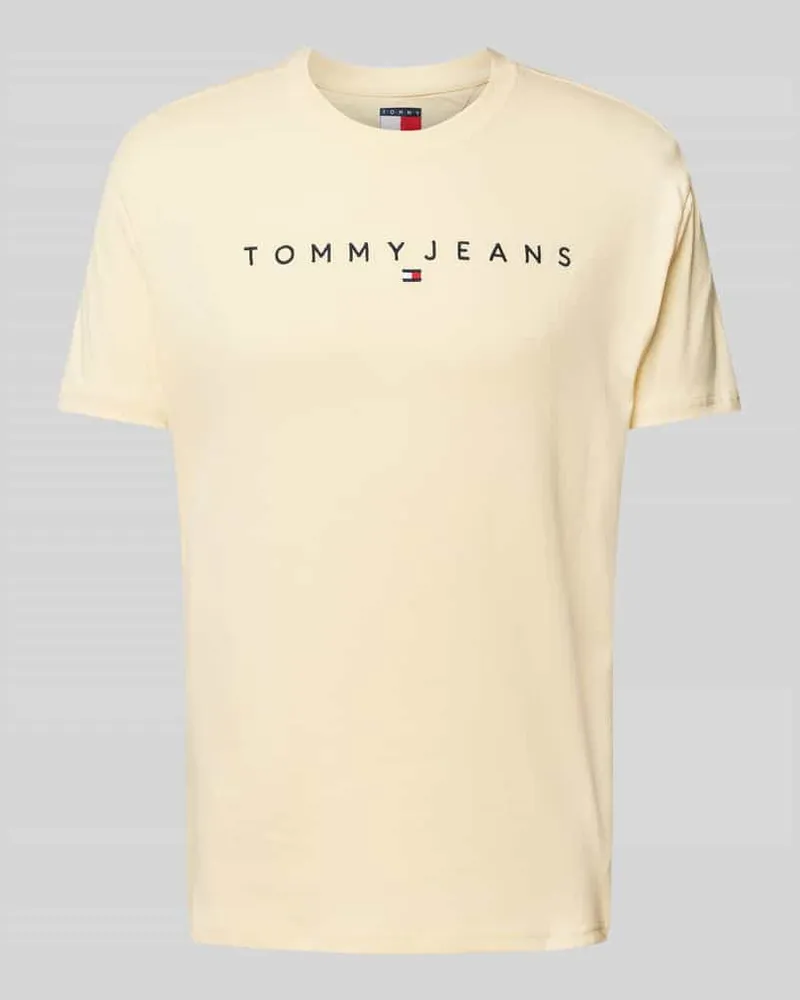Tommy Hilfiger Regular Fit T-Shirt aus reiner Baumwolle mit Label Stitching 