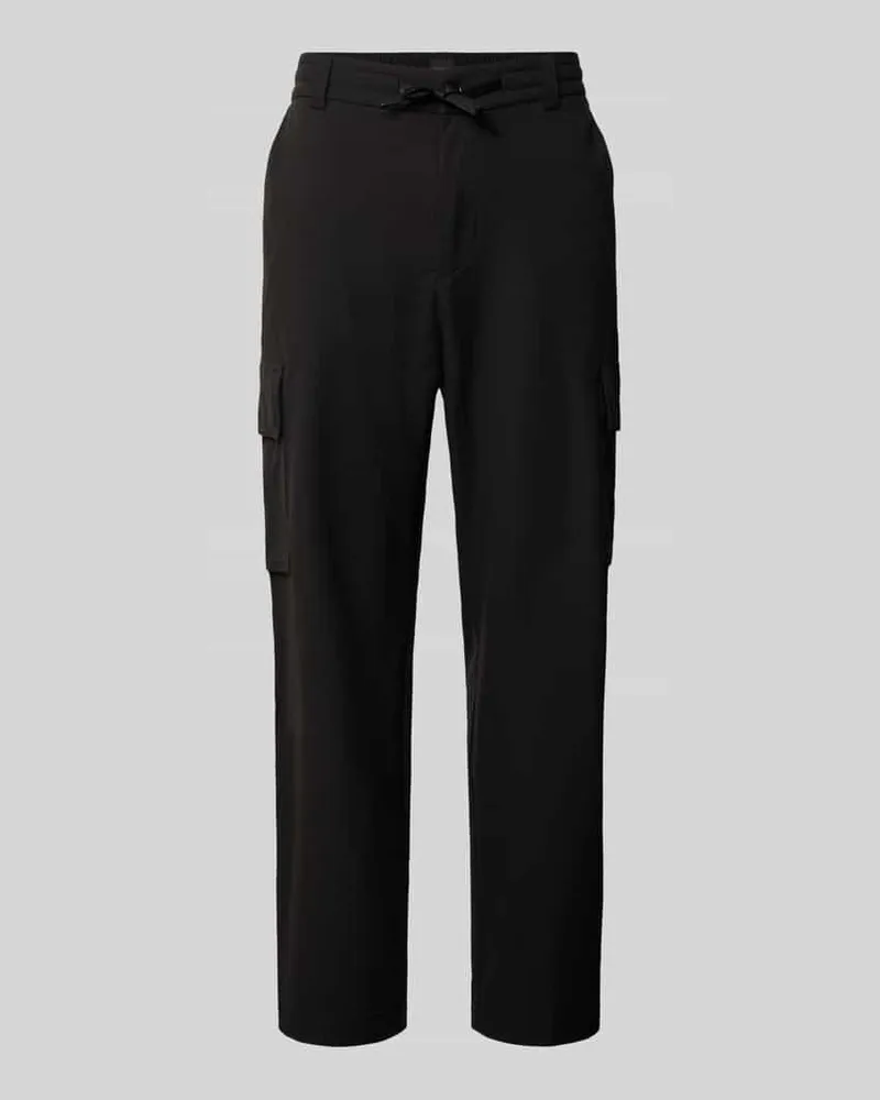 HUGO BOSS Relaxed Fit Cargohose mit Gürtelschlaufen Modell 'SRACKY Black
