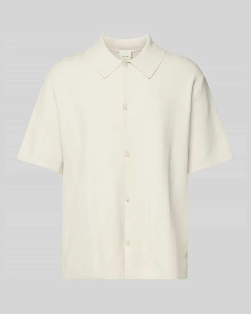 Calvin Klein Regular Fit Freizeithemd mit Strukturmuster Sand