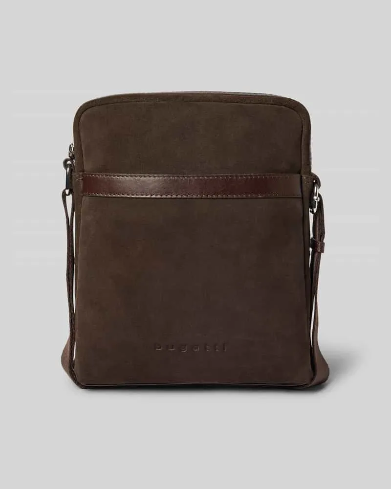 Bugatti Schultertasche mit Innentasche Modell 'Diego Dunkelbraun