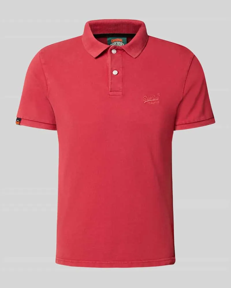 Superdry. Regular Fit Poloshirt mit Label-Stitching 