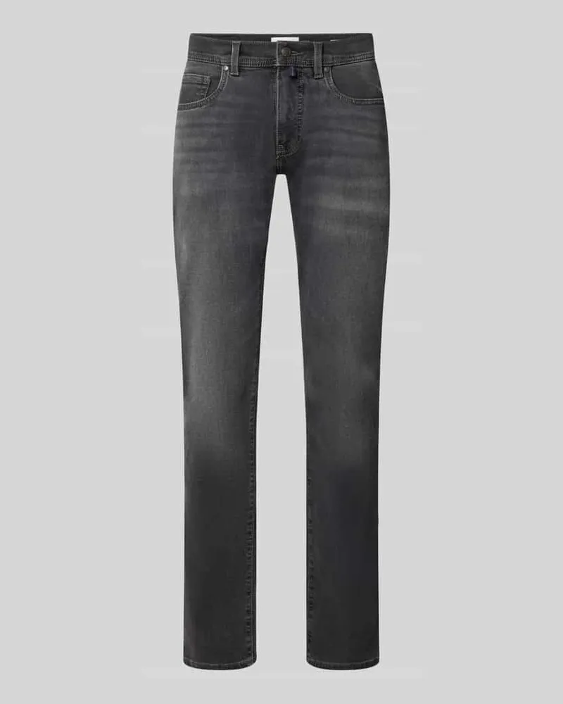 Pierre Cardin Regular Fit Jeans mit Label-Detail Modell 'Lyon Anthrazit