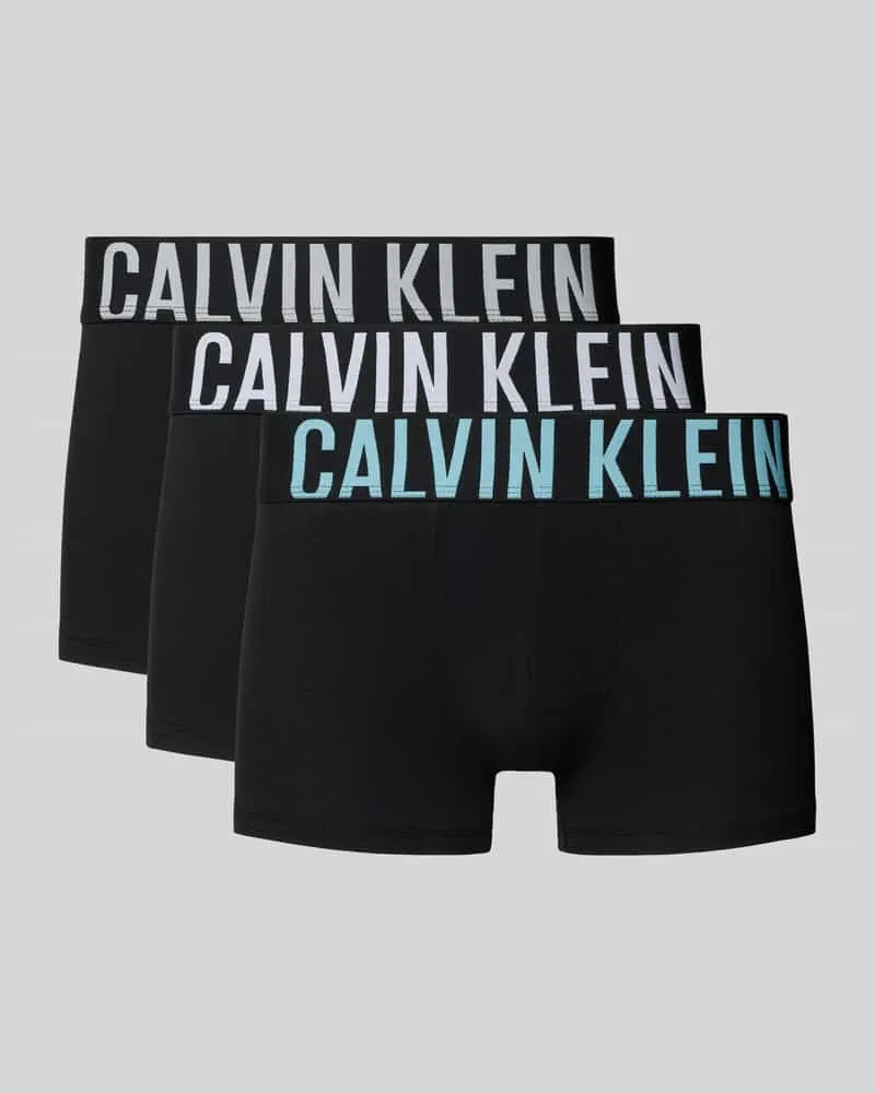 Calvin Klein Trunks im 3er-Pack mit elastischem Logo-Bund Black