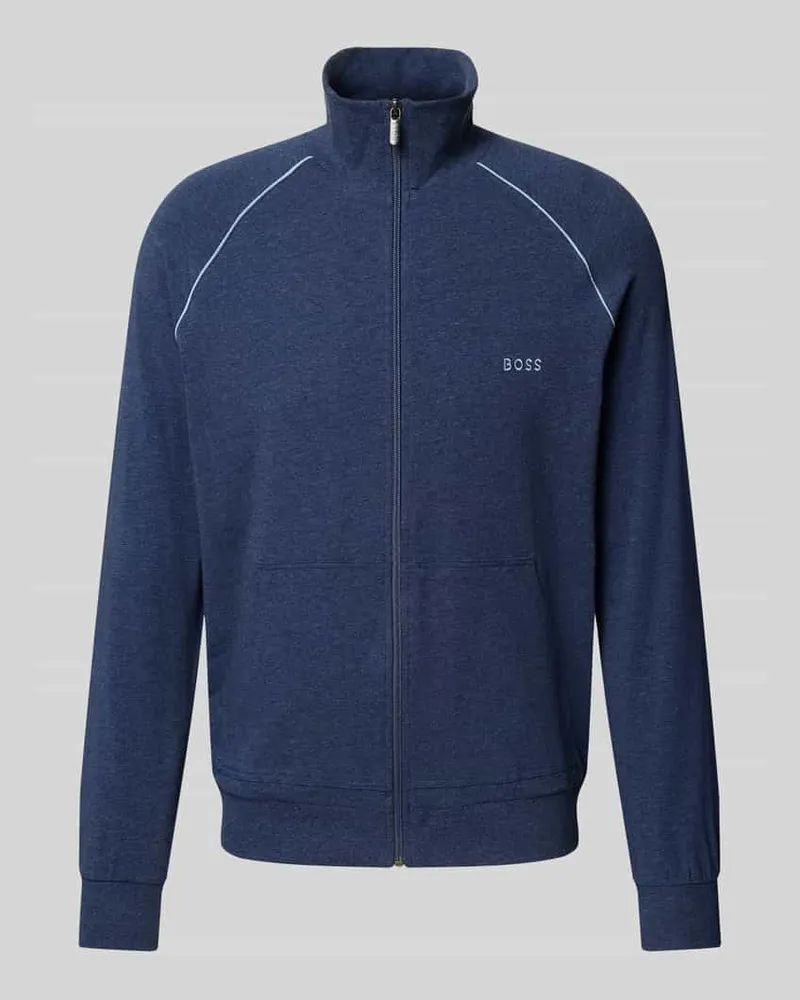 HUGO BOSS Regular Fit Sweatjacke aus Baumwoll-Mix 
