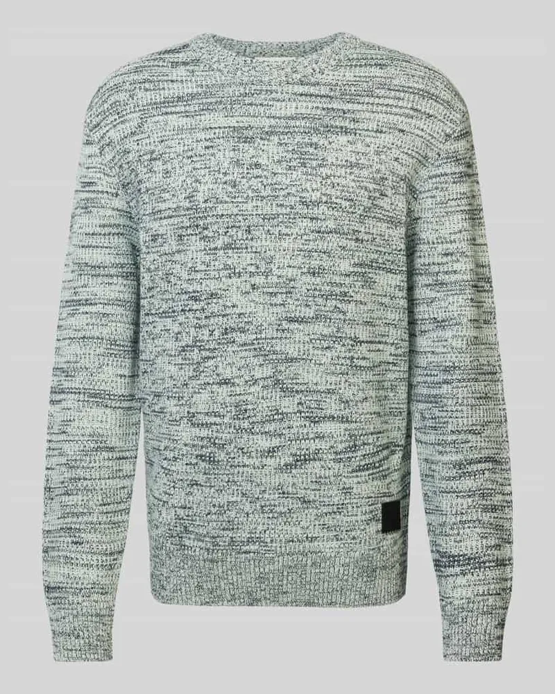 Tom Tailor Regular Fit Strickpullover aus reiner Baumwolle Hellblau
