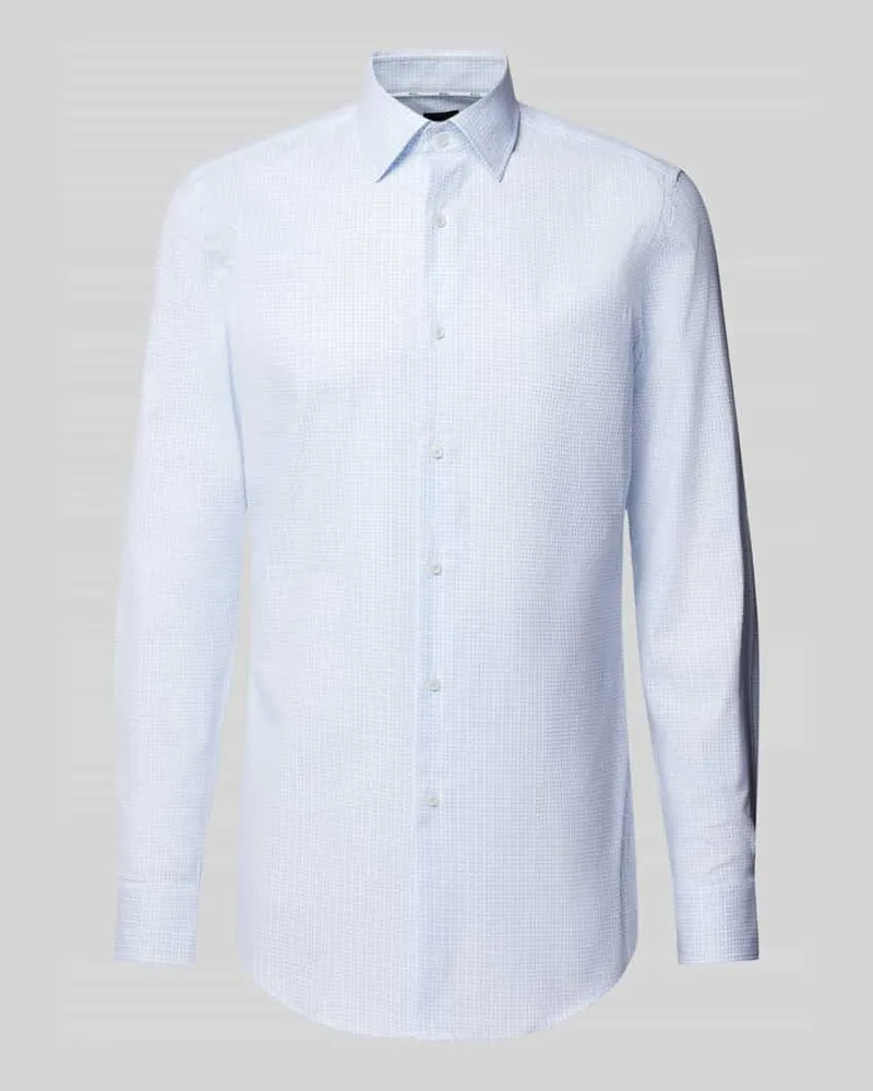 HUGO BOSS Slim Fit Businesshemd aus Baumwoll-Mix mit extra langem Arm Modell 'HANK Weiss