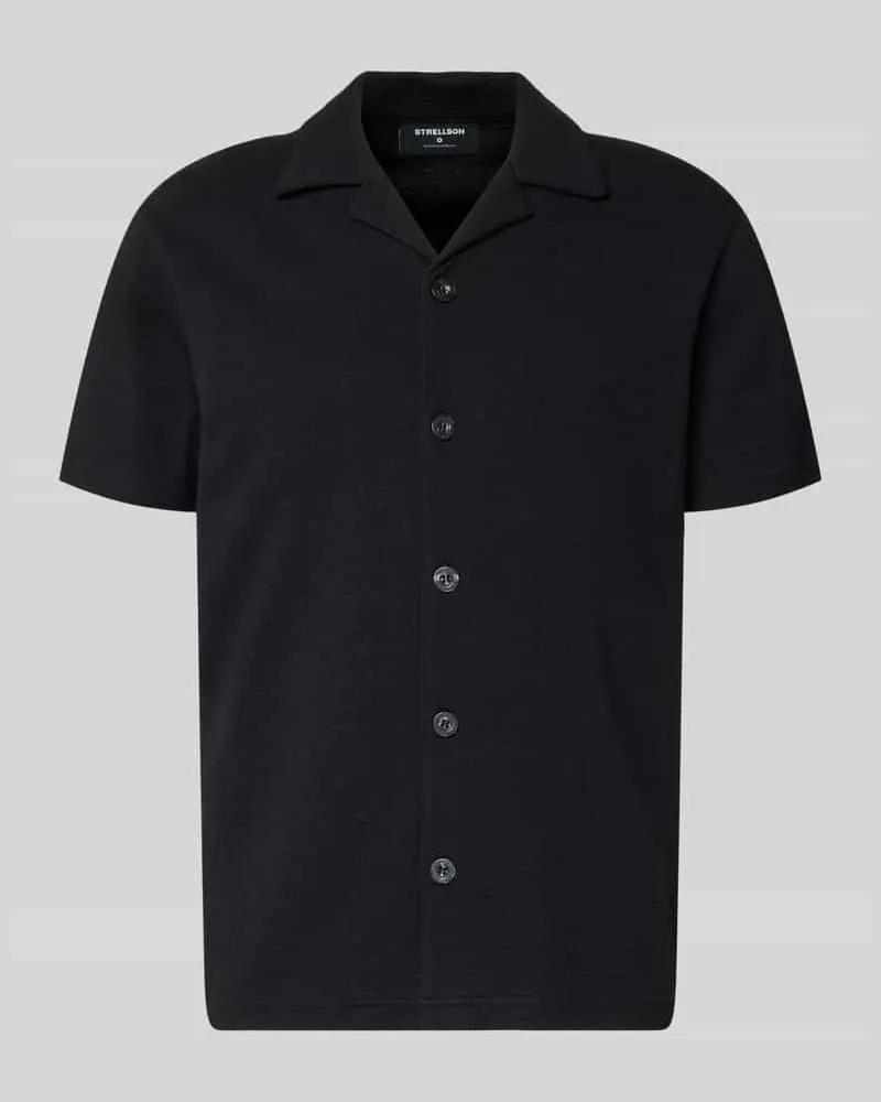 Strellson Regular Fit Freizeithemd aus Baumwoll-Mix Modell '11 FILIP Black