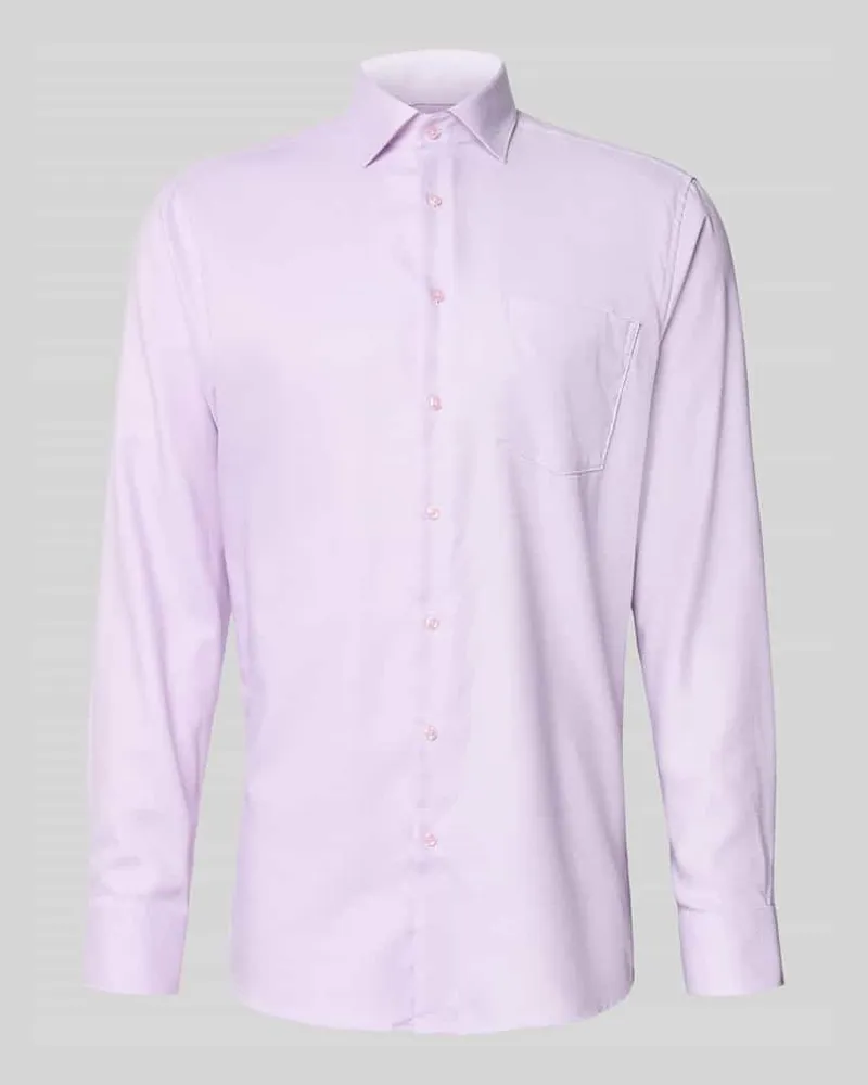 Seidensticker Regular Fit Businesshemd aus reiner Baumwolle Modell 'New Kent Patch Rosa