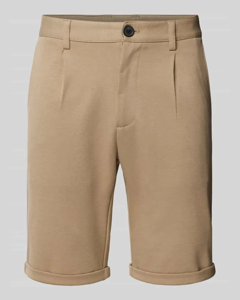 Lindbergh Bermudas mit Bundfalten Sand
