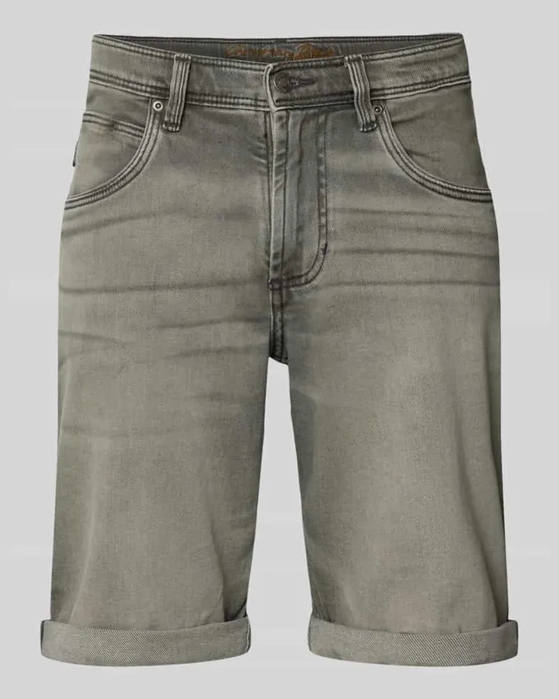 Christian Berg Bermudas im 5-Pocket-Design mit aufgeschlagenem Saum Silber