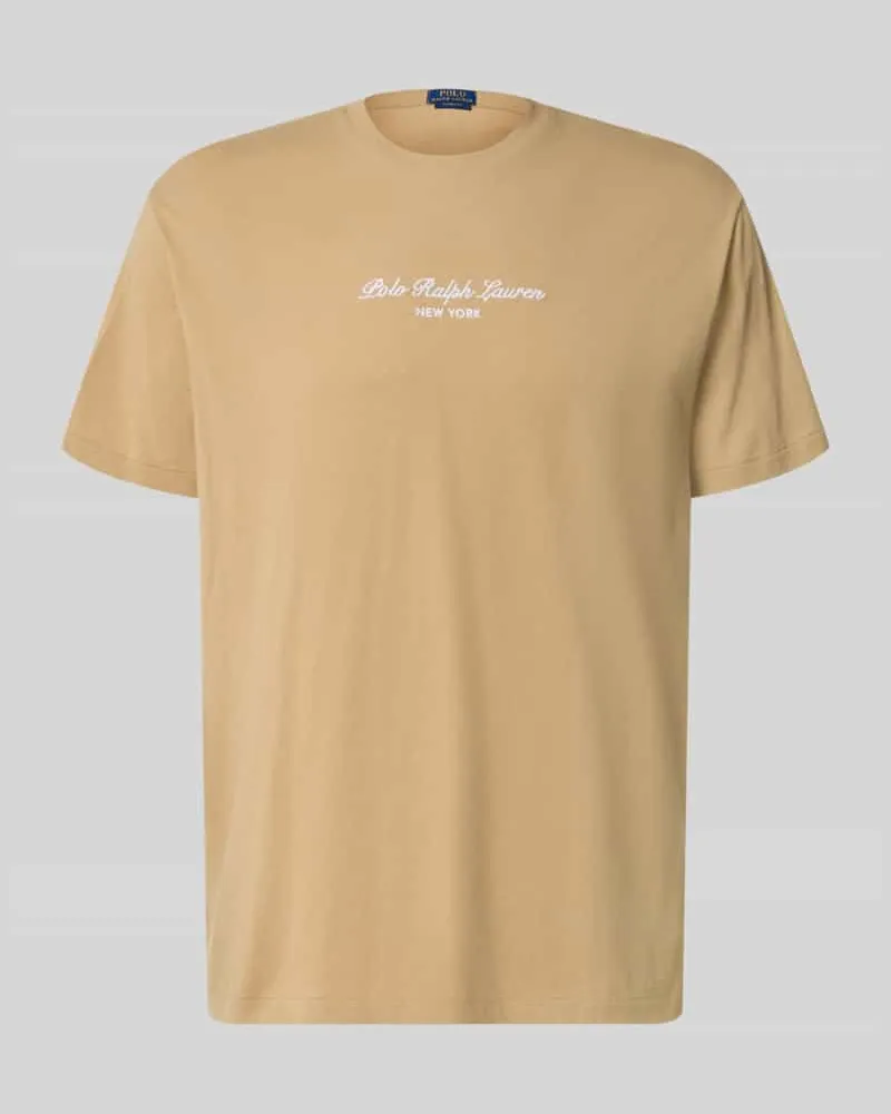 Ralph Lauren Regular Fit T-Shirt aus reiner Baumwolle Beige