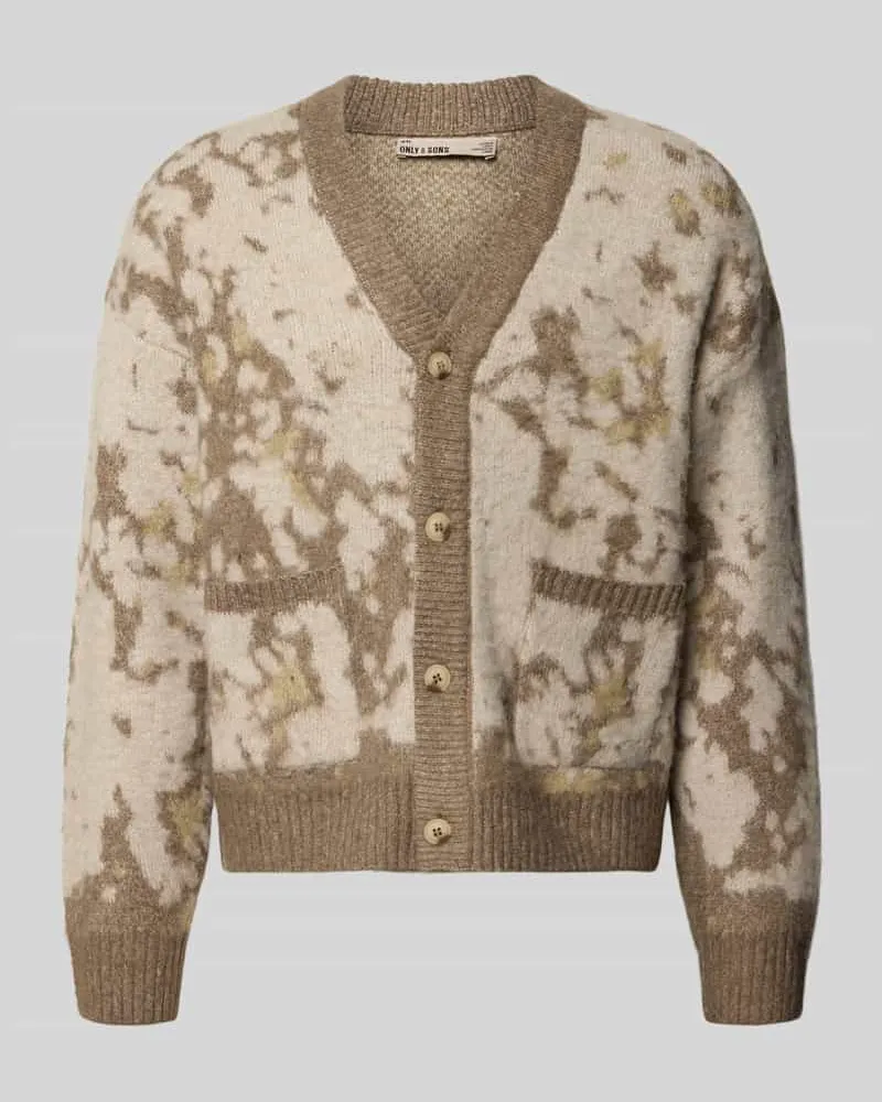 Only & Sons Cardigan mit aufgesetzten Taschen Modell 'ONSWILLIS Beige