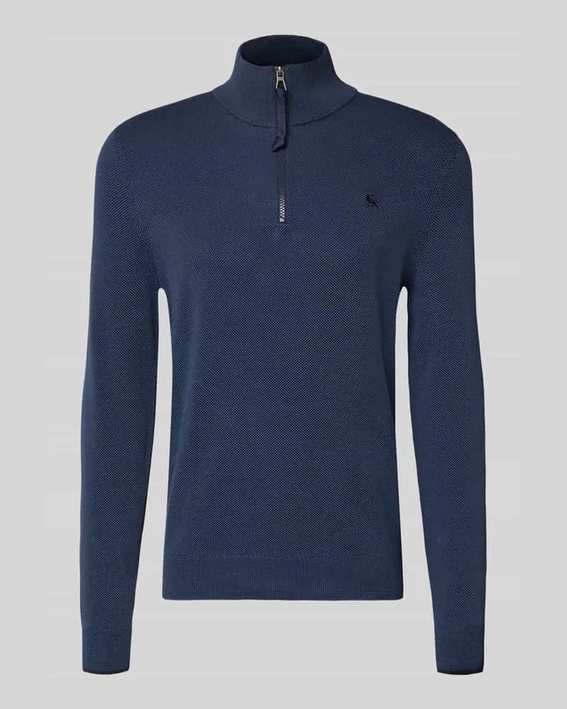 Lerros Strickpullover mit Troyer-Kragen Marine