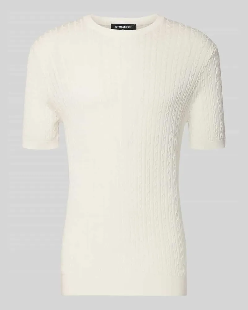 Strellson Regular Fit T-Shirt aus reiner Baumwolle Modell 'ADRIAN-TC Offwhite