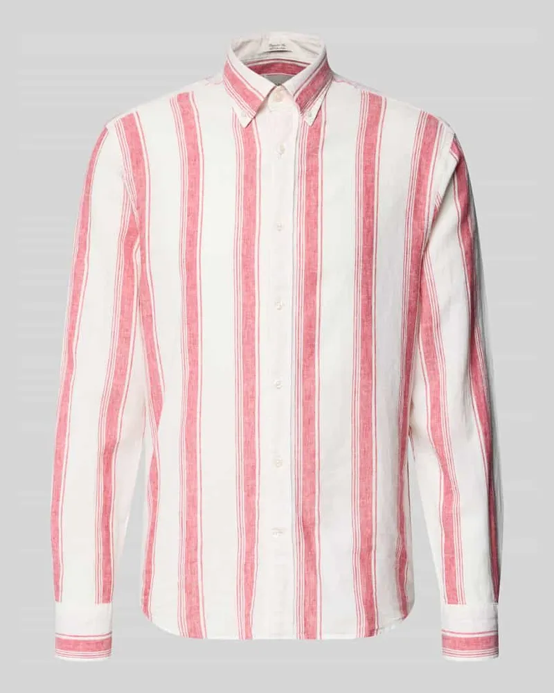 Gant Regular Fit Freizeithemd aus Leinen-Baumwoll-Mix mit Kentkragen Apricot