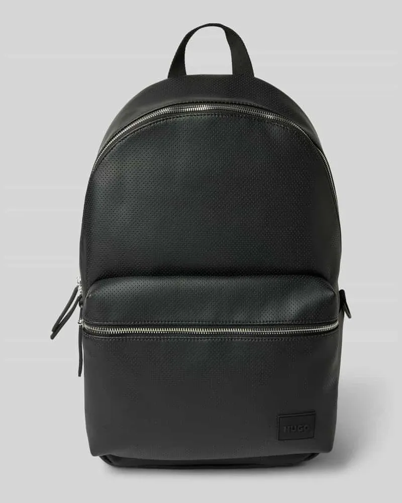 HUGO BOSS Rucksack in Leder-Optik Modell 'Ethon Black