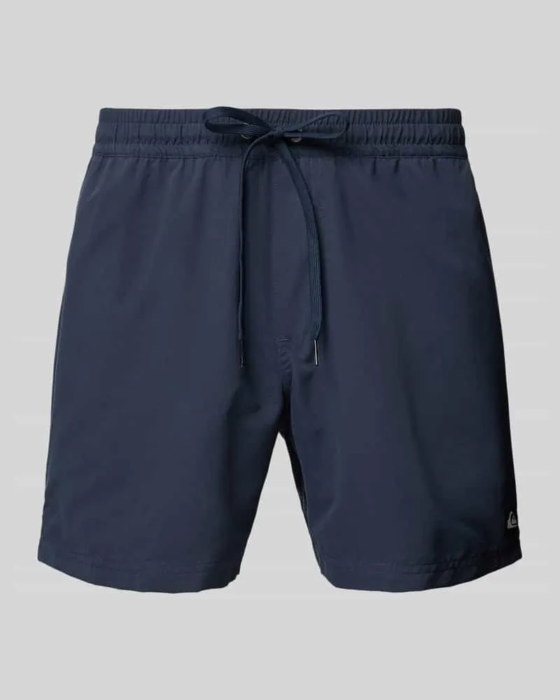 Quiksilver Badehose mit Label-Detail und elastischem Bund Marine