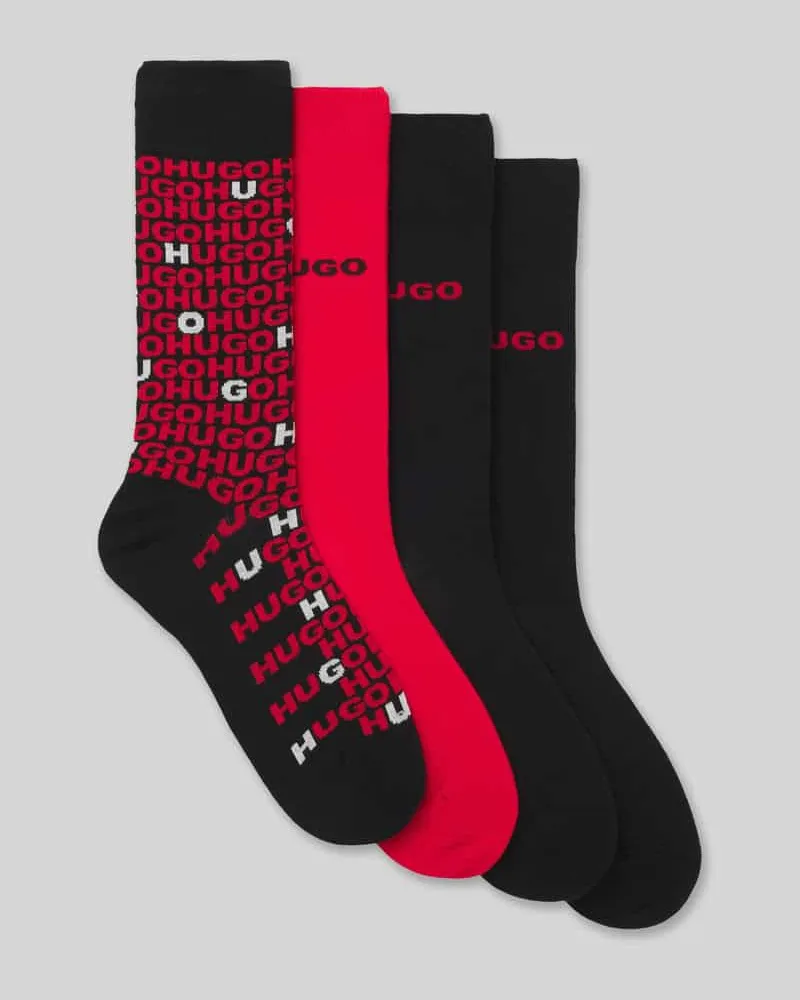HUGO BOSS Socken im 4er-Pack Modell 'TORTUGA Black
