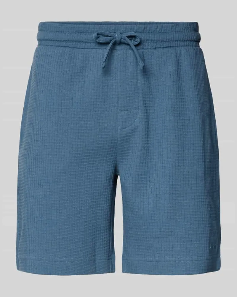 HUGO BOSS Regular Fit Sweatshorts aus Baumwoll-Mix Modell 'AUSTIN Jeansblau