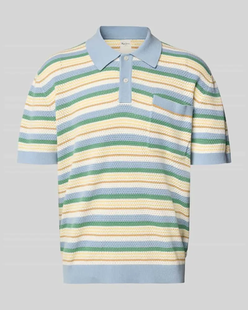 Pepe Jeans Regular Fit Strickshirt mit Polokragen 