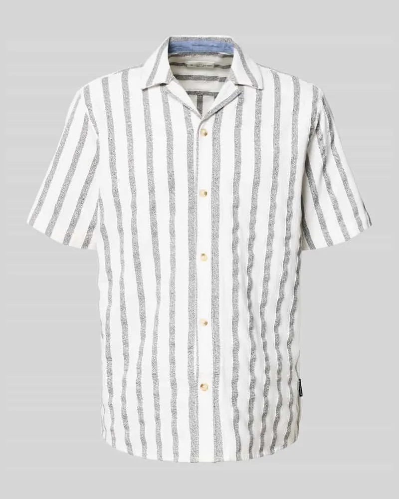 Tom Tailor Regular Fit Freizeithemd aus reiner Baumwolle Offwhite