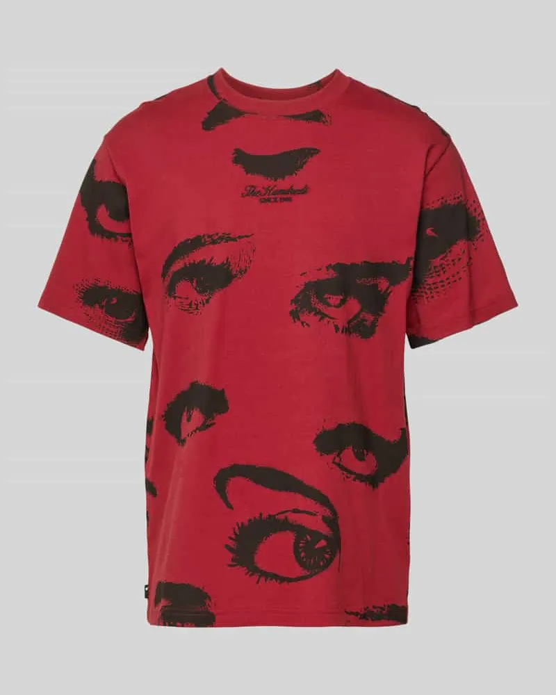 The Hundreds T-Shirt mit Label-Stitching Modell 'SURVEILLANCE Rot
