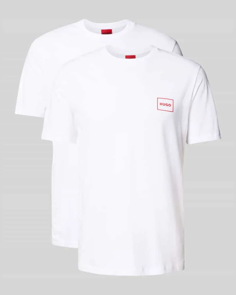 HUGO BOSS Regular Fit T-Shirt im 2er-Pack Modell 'DUGOPAK Weiss