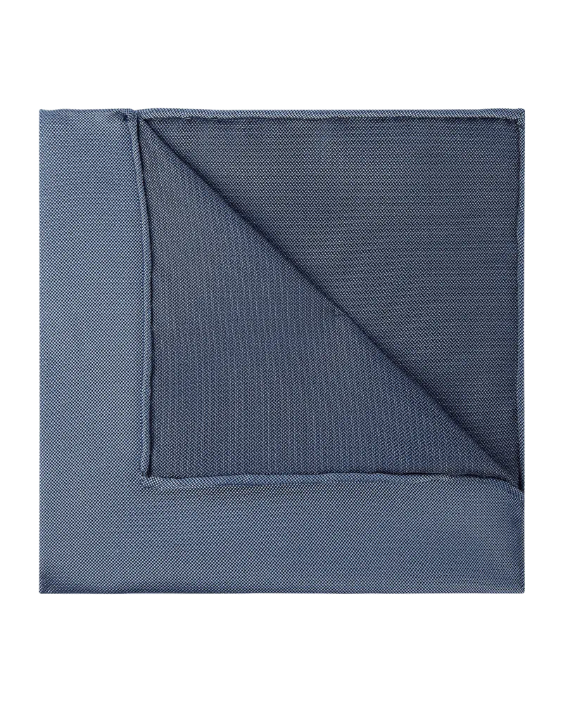 Blick Einstecktuch aus Seide Jeansblau