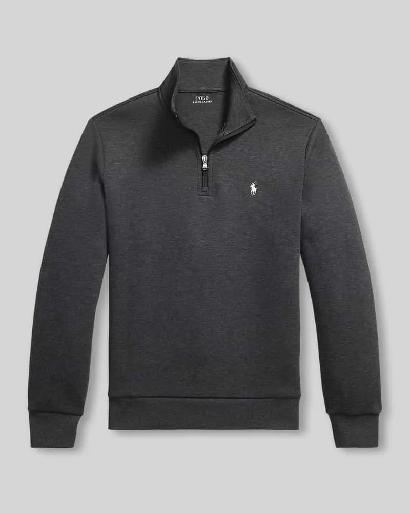Ralph Lauren Regular Fit Troyer aus Baumwoll-Mix Dunkelgrau