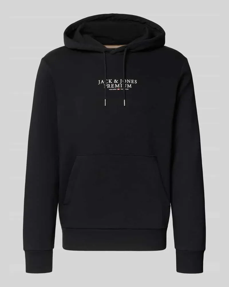Jack & Jones Hoodie mit Label-Print Modell 'JPRBLUARCHIE Black