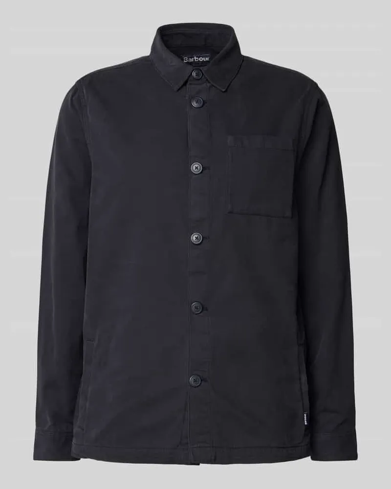 Barbour Hemdjacke mit Knopfleiste Marine
