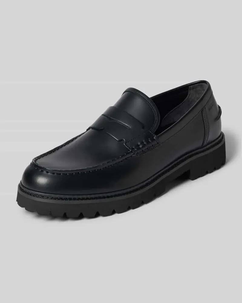 HUGO BOSS Loafer aus echtem Leder Modell 'Draven_loaf_bo_BP Black