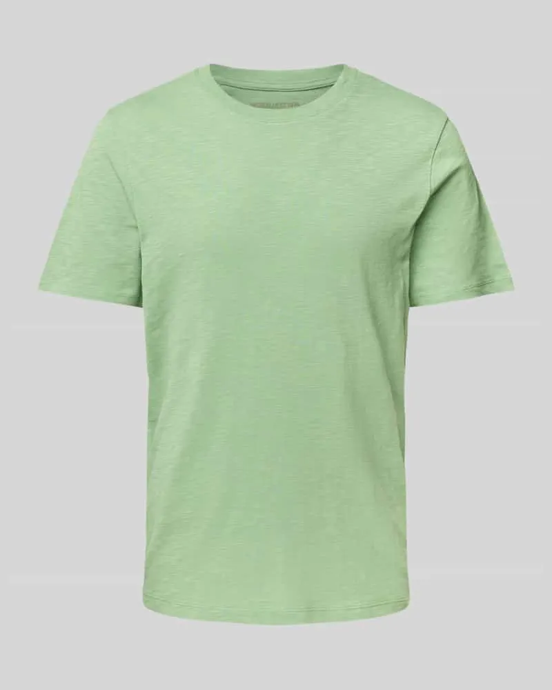 McNeal T-Shirt mit geripptem Rundhalsausschnitt Grass