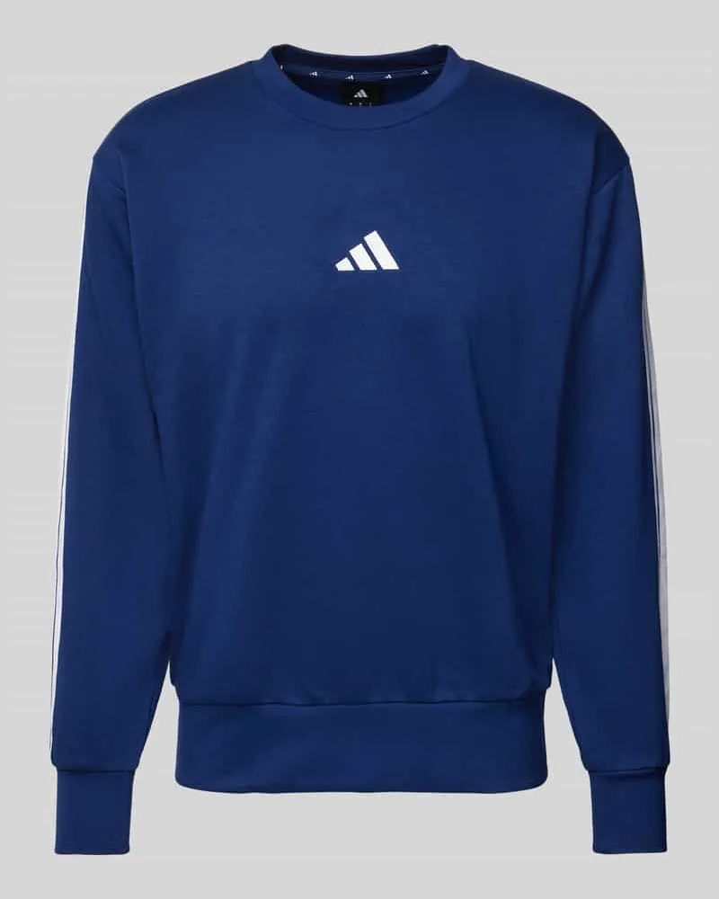 adidas Sweatshirt mit Label-Stitching Marine