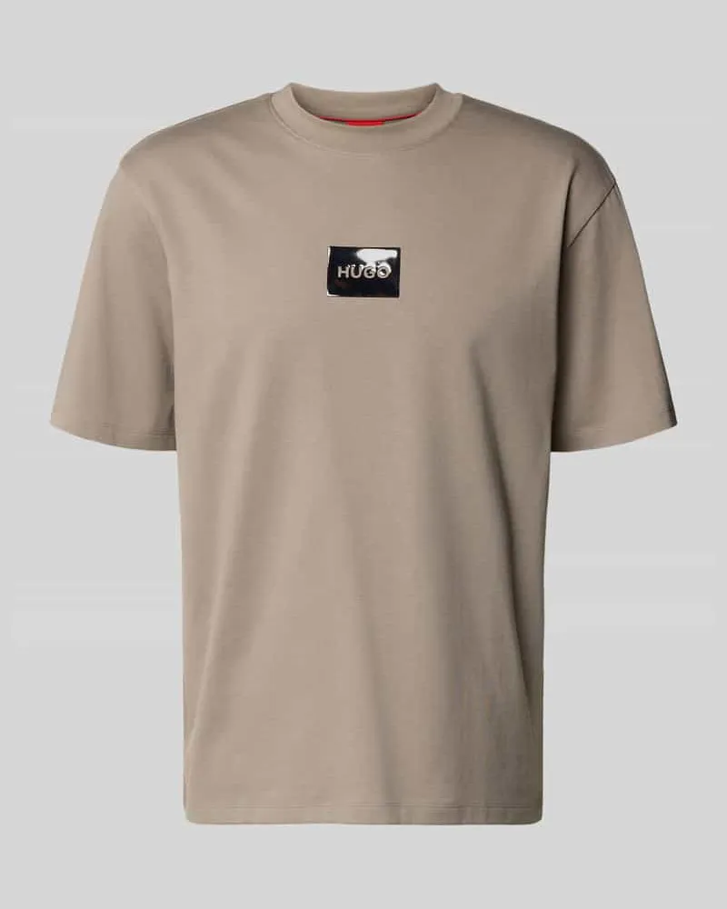 HUGO BOSS Regular Fit T-Shirt aus reiner Baumwolle Modell 'DUMEON Hellbraun