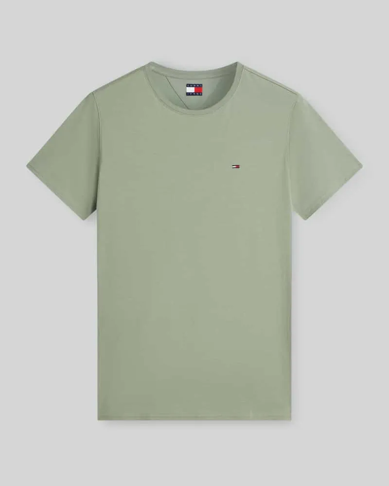 Tommy Hilfiger Regular Fit T-Shirt aus reiner Baumwolle Schilf